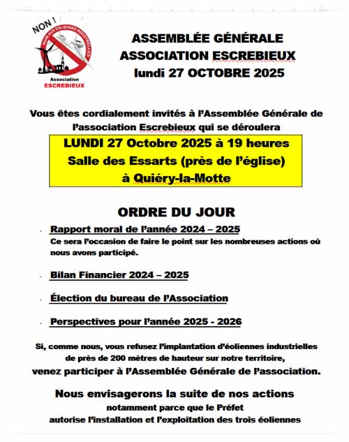 Le Préfet a sorti son arrêté le 24 octobre